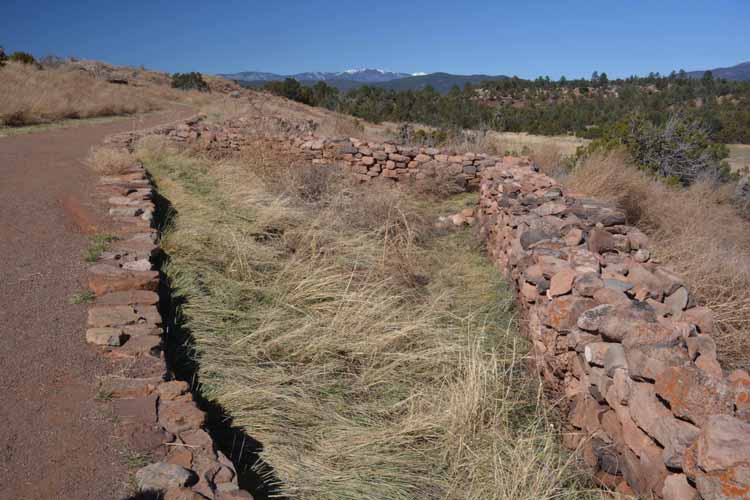 rock-lined trail